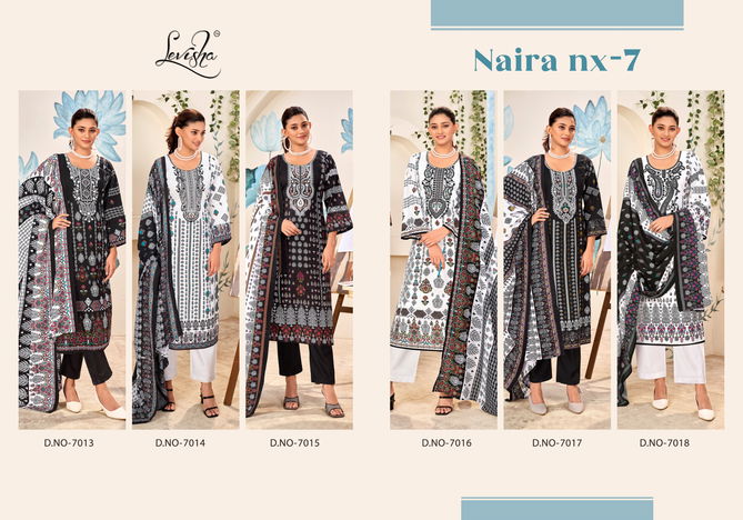 Naira Nx Vol 7 Black And White By Levisha Pakistani Print Cambric Cotton Dress Material Wholesale Online